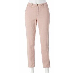 AG Adriano Goldschmied Pink Slim Straight Ankle Jeans 25R Mid Rise Lightweight